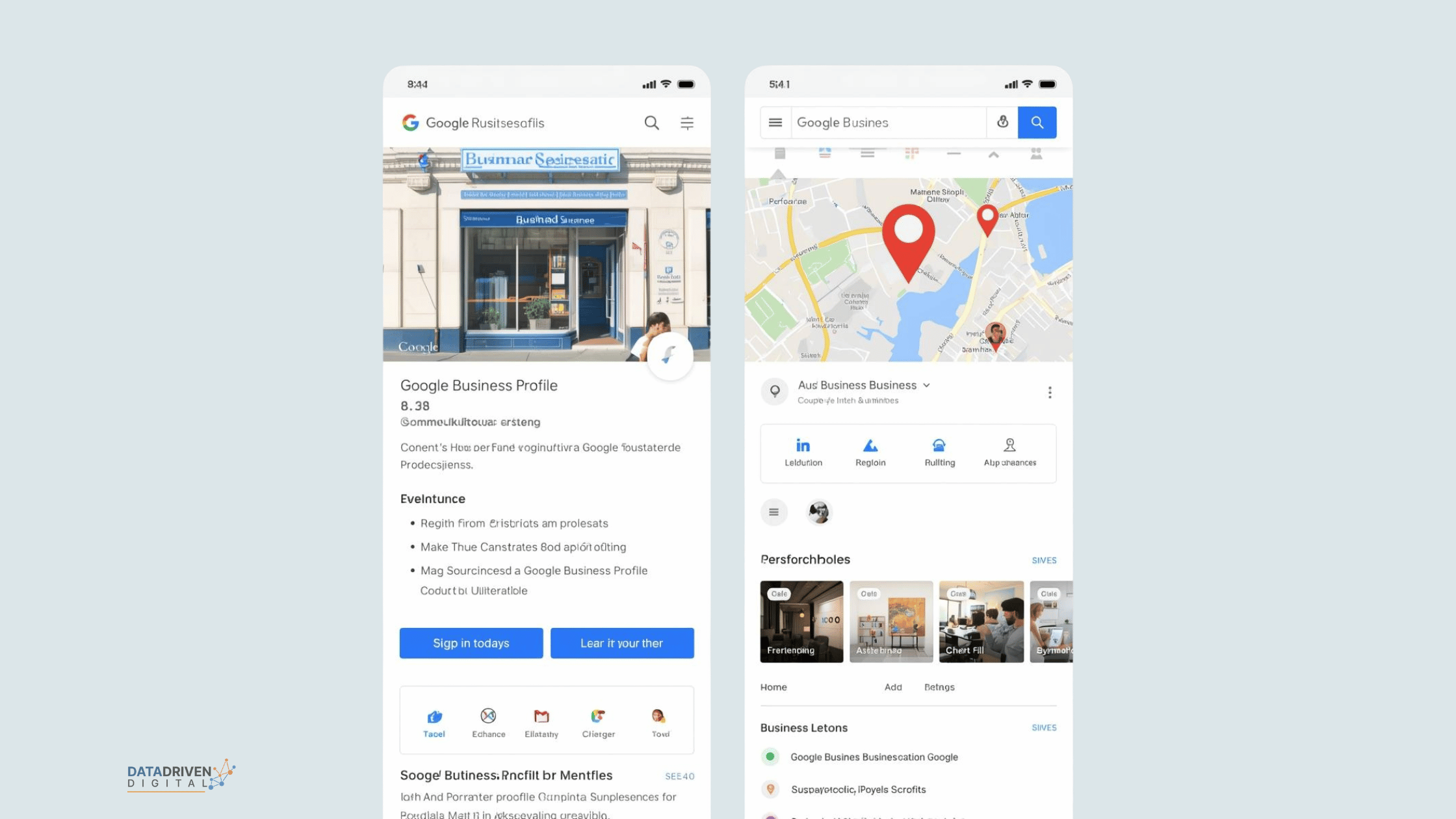 example of a google business profile with rating, hours, photos and posts