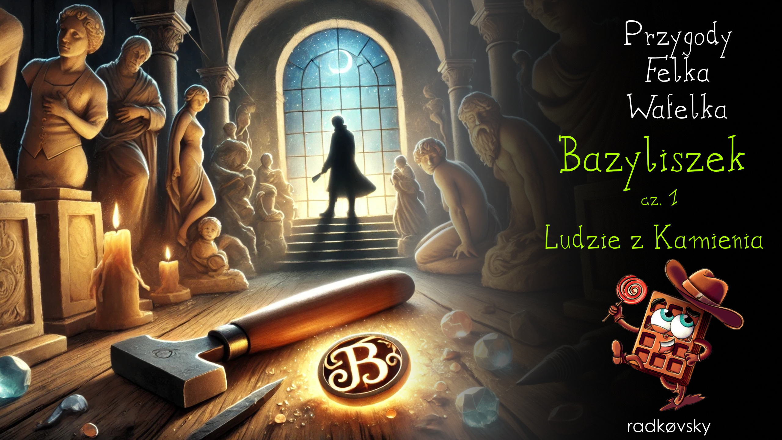 Felek Wafelek i Bazyliszek: Ludzie z Kamienia – bajka audio o kamiennych ludziach i czekoladowej odwadze!