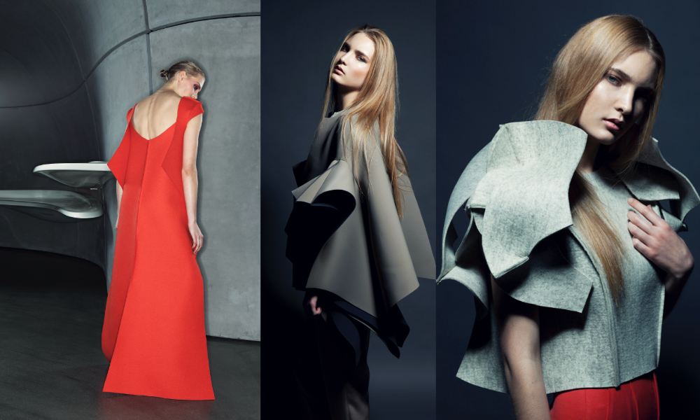 Conceptual Editorial Fashion Shoot-models wearing sculpture Masters Collection-Arena Page