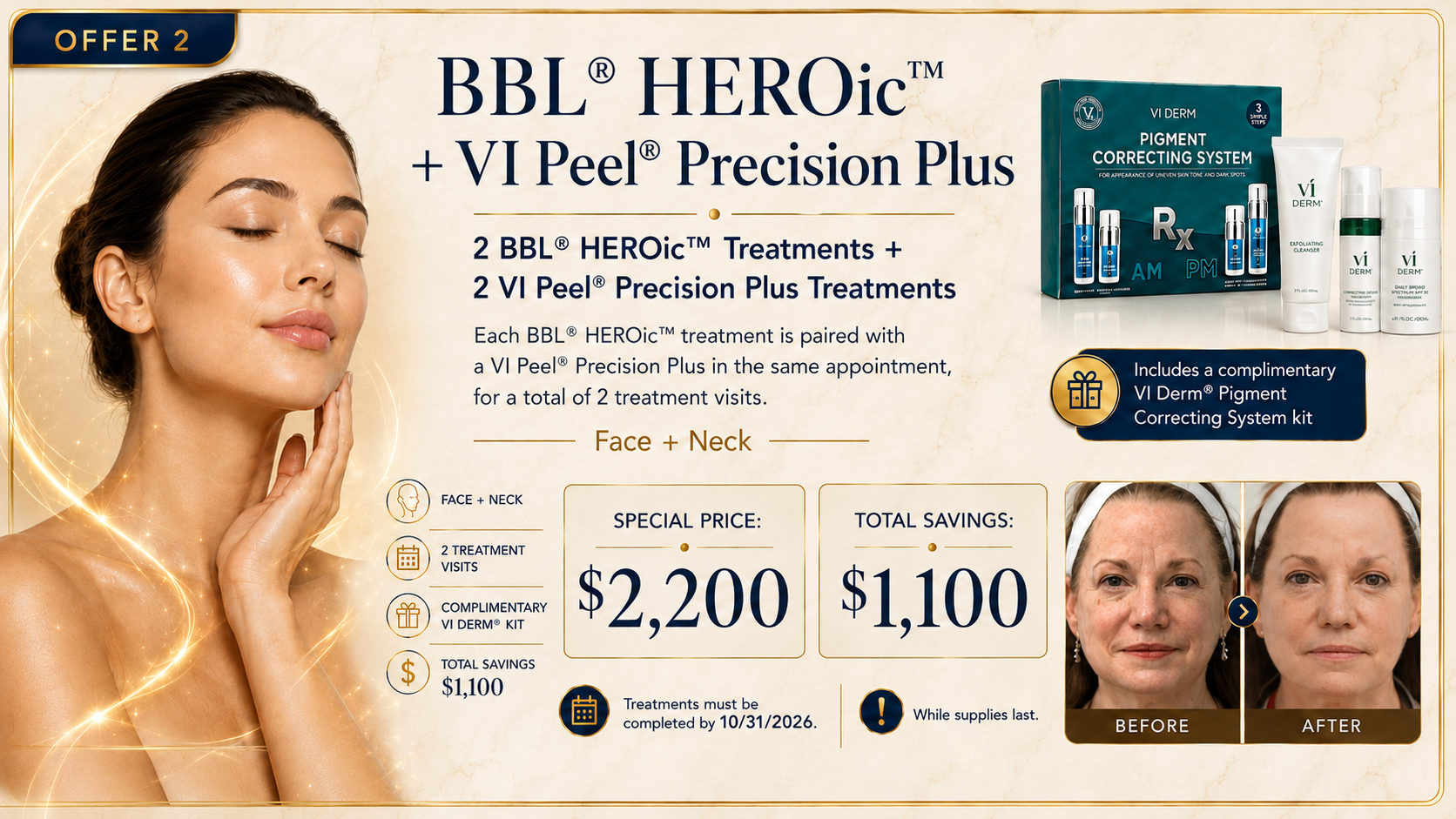BBL HEROic and VI Peel Precision Plus treatment series special