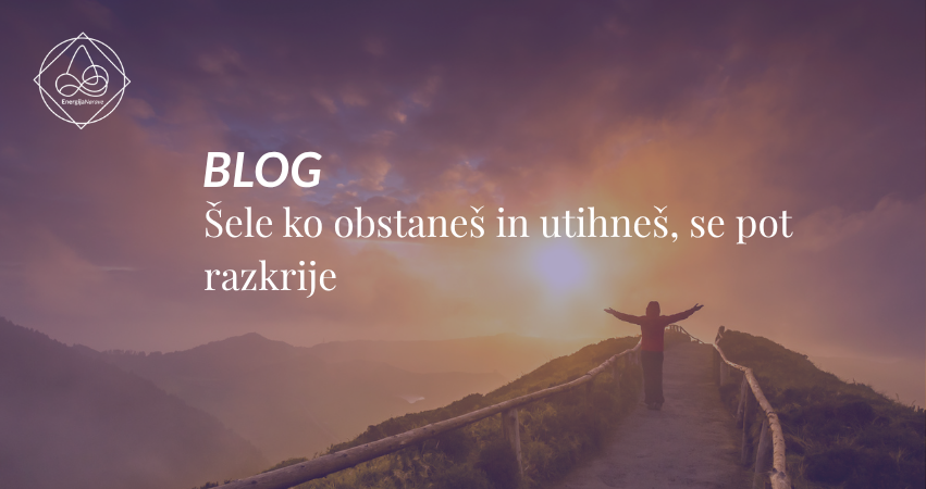 Šele ko obstaneš in utihneš, se pot razkrije