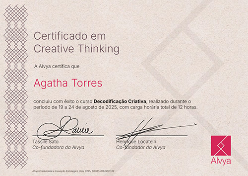 Certificado em Creative Thinking