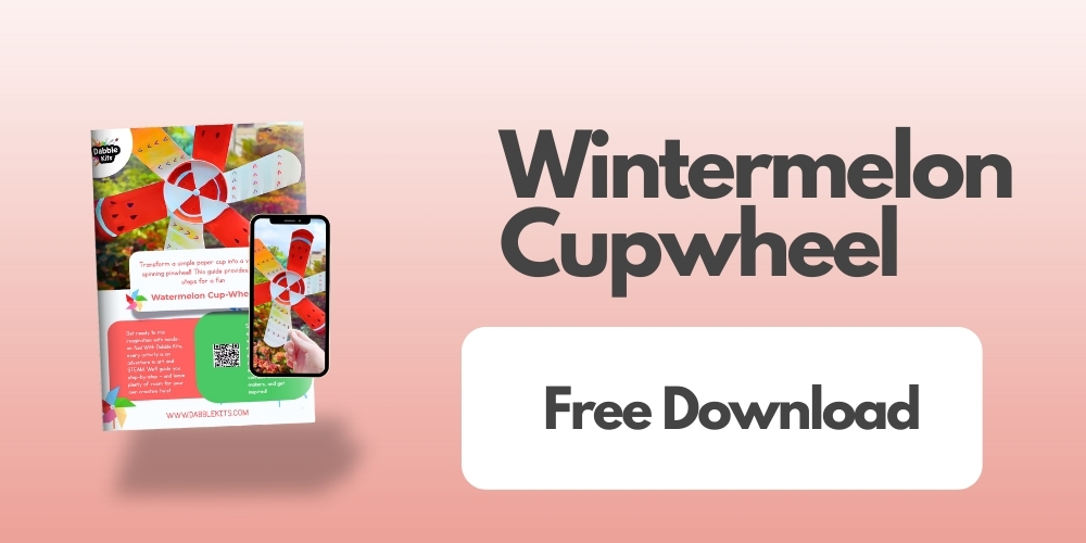 Free Download button for Wintermelon Cupwheel art project PDF from