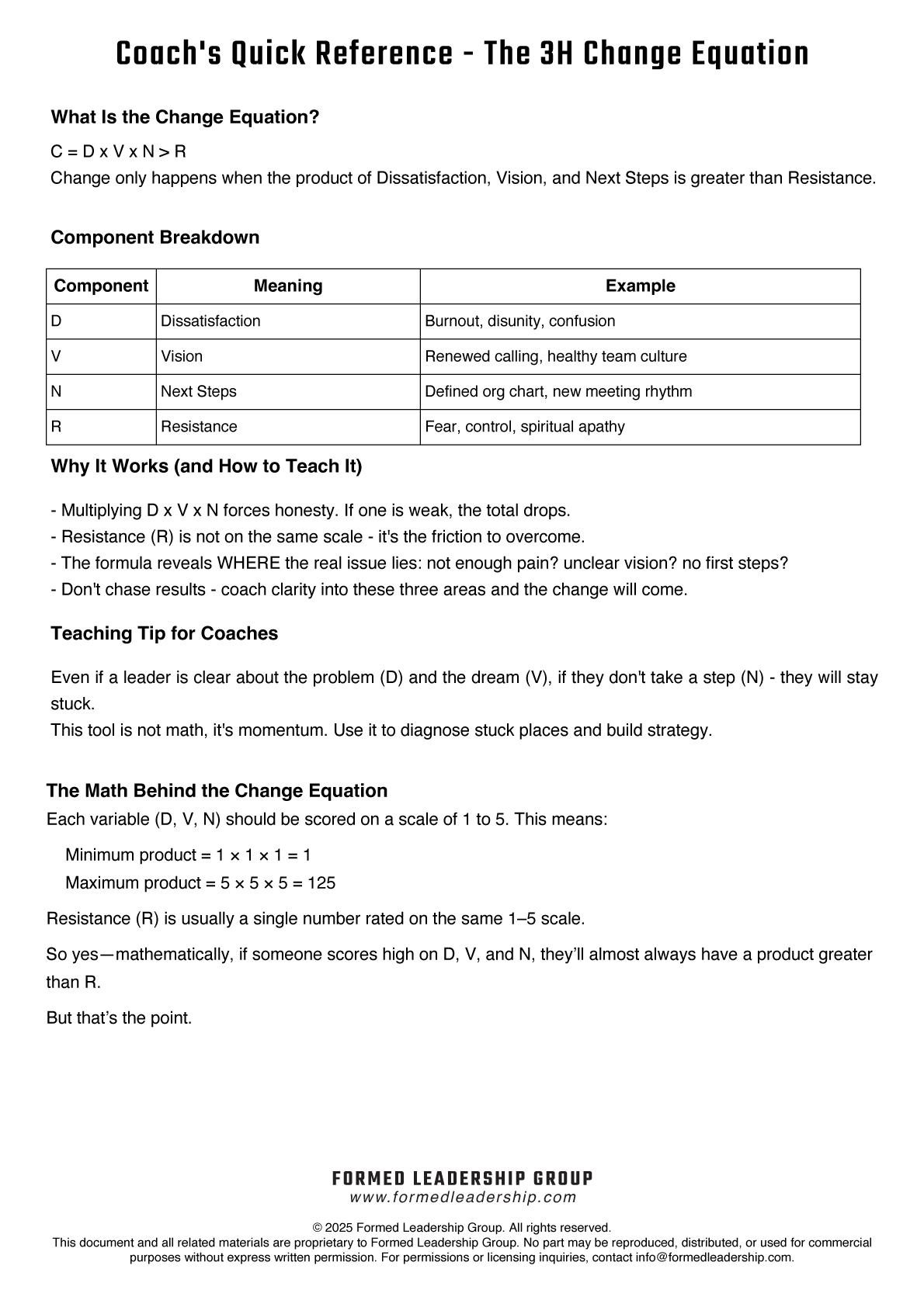 3H Self Assessment