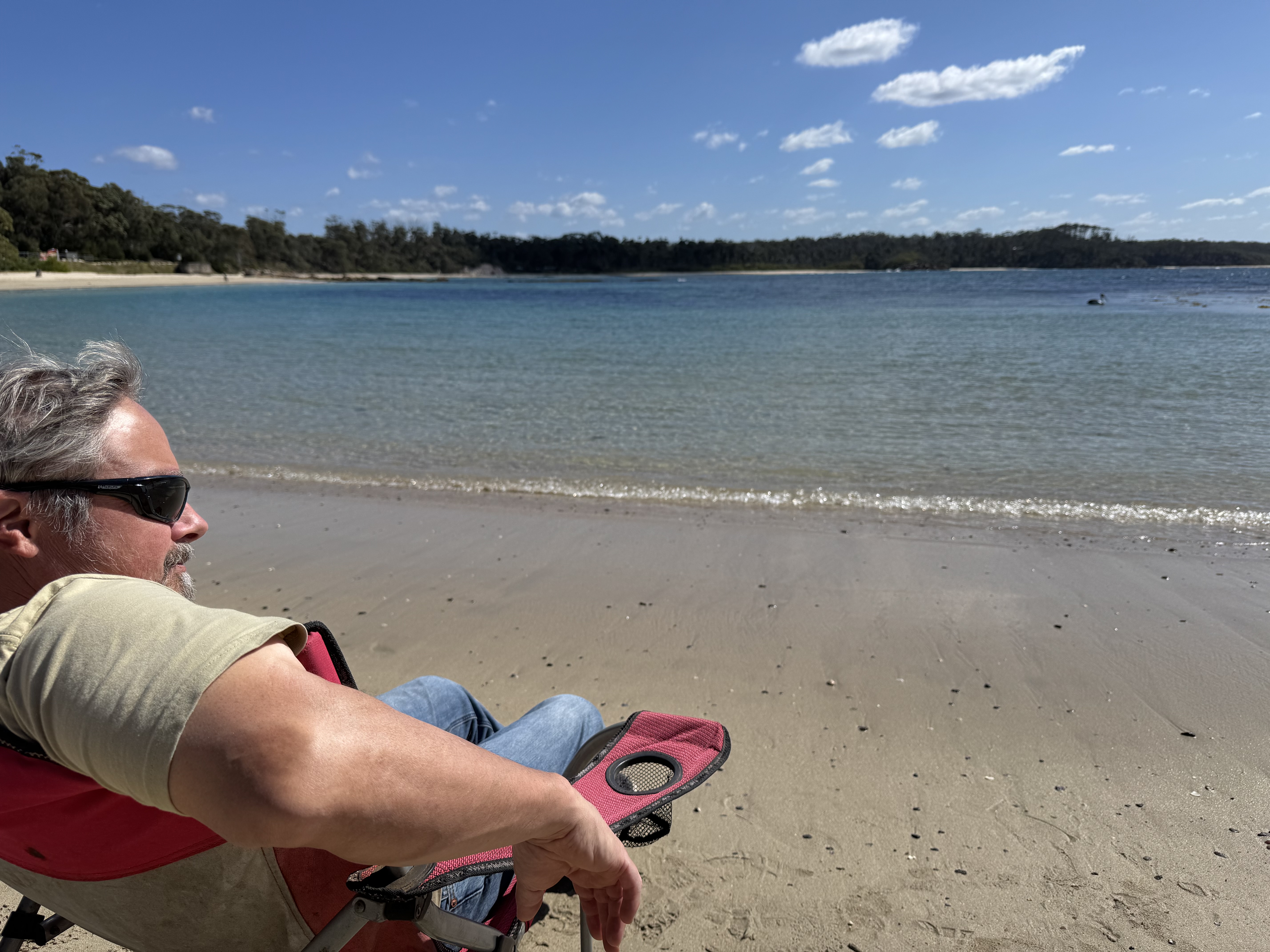 Sitting at Boat Harbour Beach Bendalong NSW