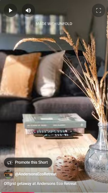 Video tour of Andersons Eco Retreat showing the cabin interior, hammock, walking tracks, swimming hole, and tennis court