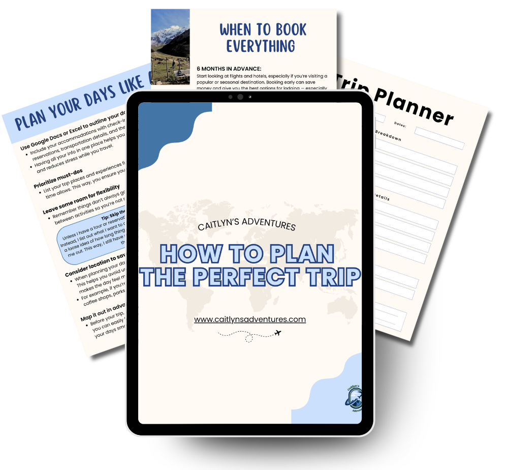 how to plan the perfect trip