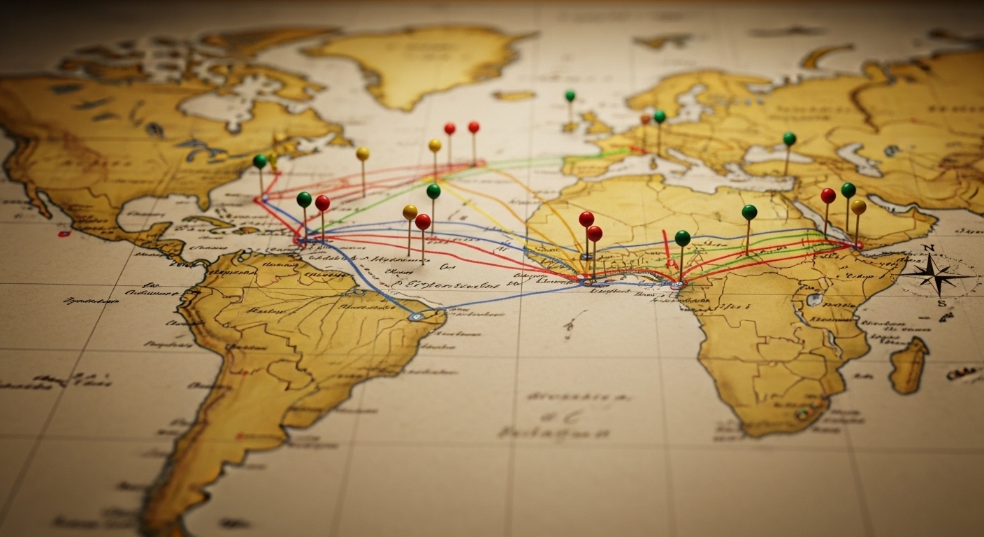 Cruise ship navigation chart