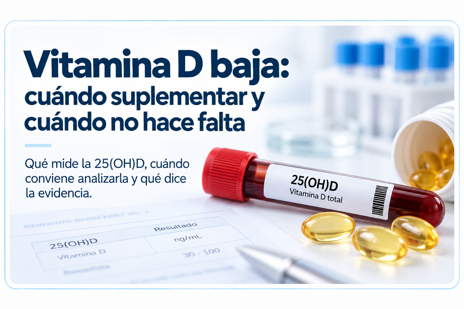 Vitamina D baja: cuándo suplementar