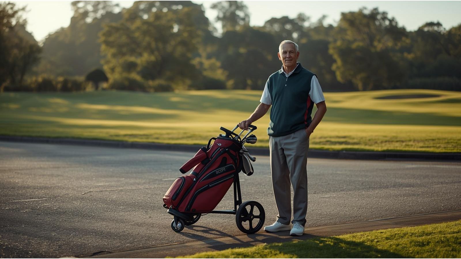 A Simple Warm-Up By The Car Before Golf