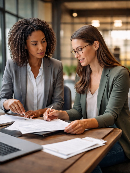 A service-based business owner and employee busy due to operational momentum.