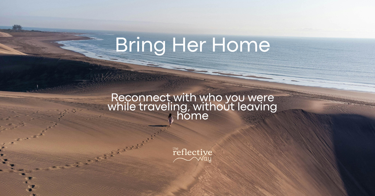 Reflective Travel Coaching Program. Guided coaching to turn travel lessons into lasting change. The Reflective Way