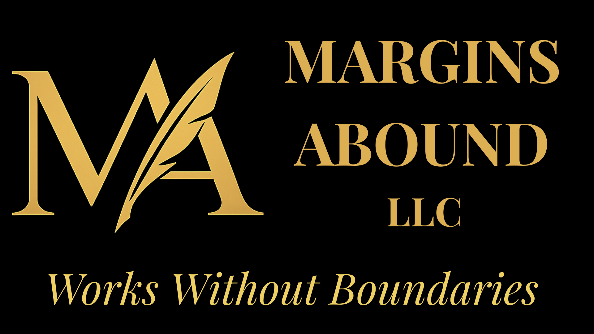 Margins Abound LLC logo, Works Without Boundaries www.marginsabound.com
