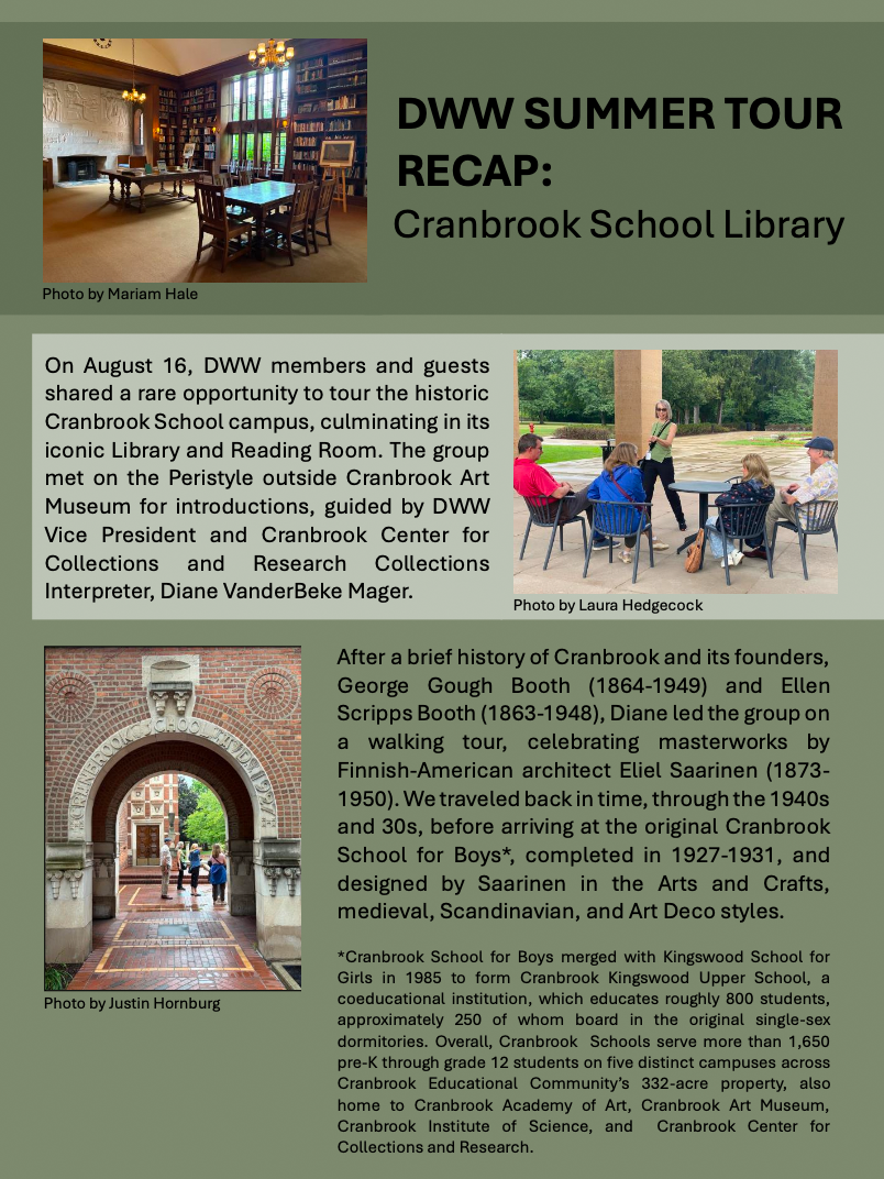 Cranbrook tour photo