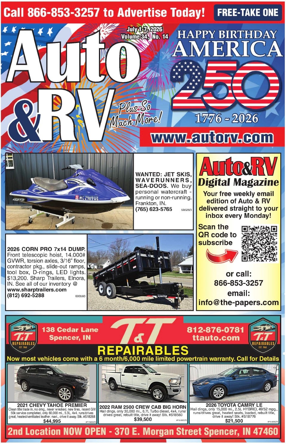 Auto & RV - July 1, 2026