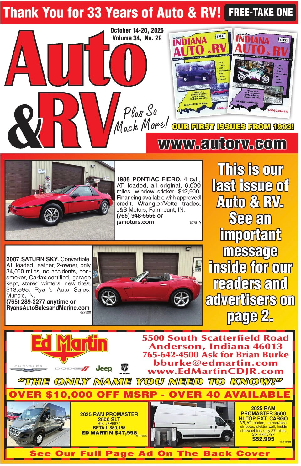 Auto & RV - October 14, 2026