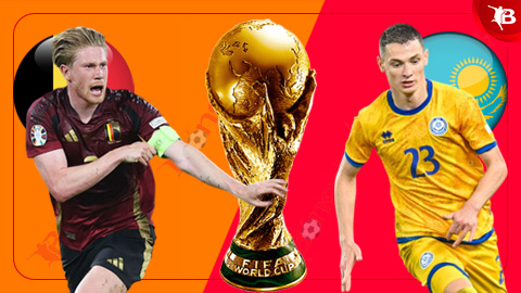 Trực tiếp vòng loại World Cup Bỉ vs Kazakhstan