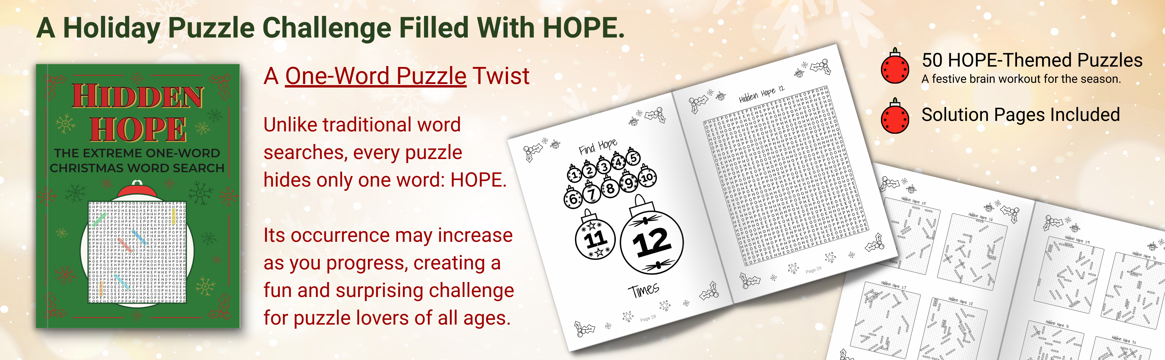 Hidden Hope one-word word search puzzle book