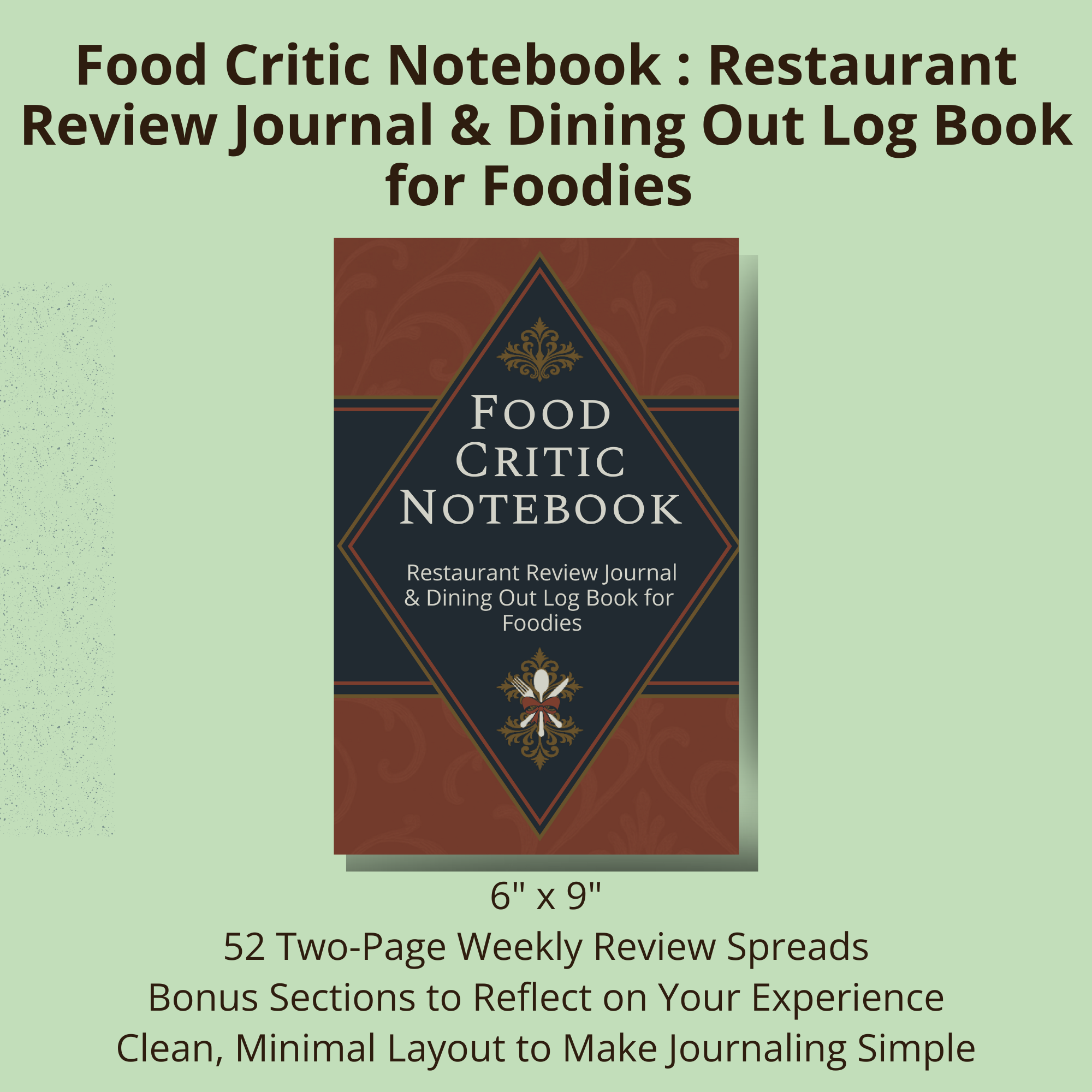 Food Critic Journal Notebook