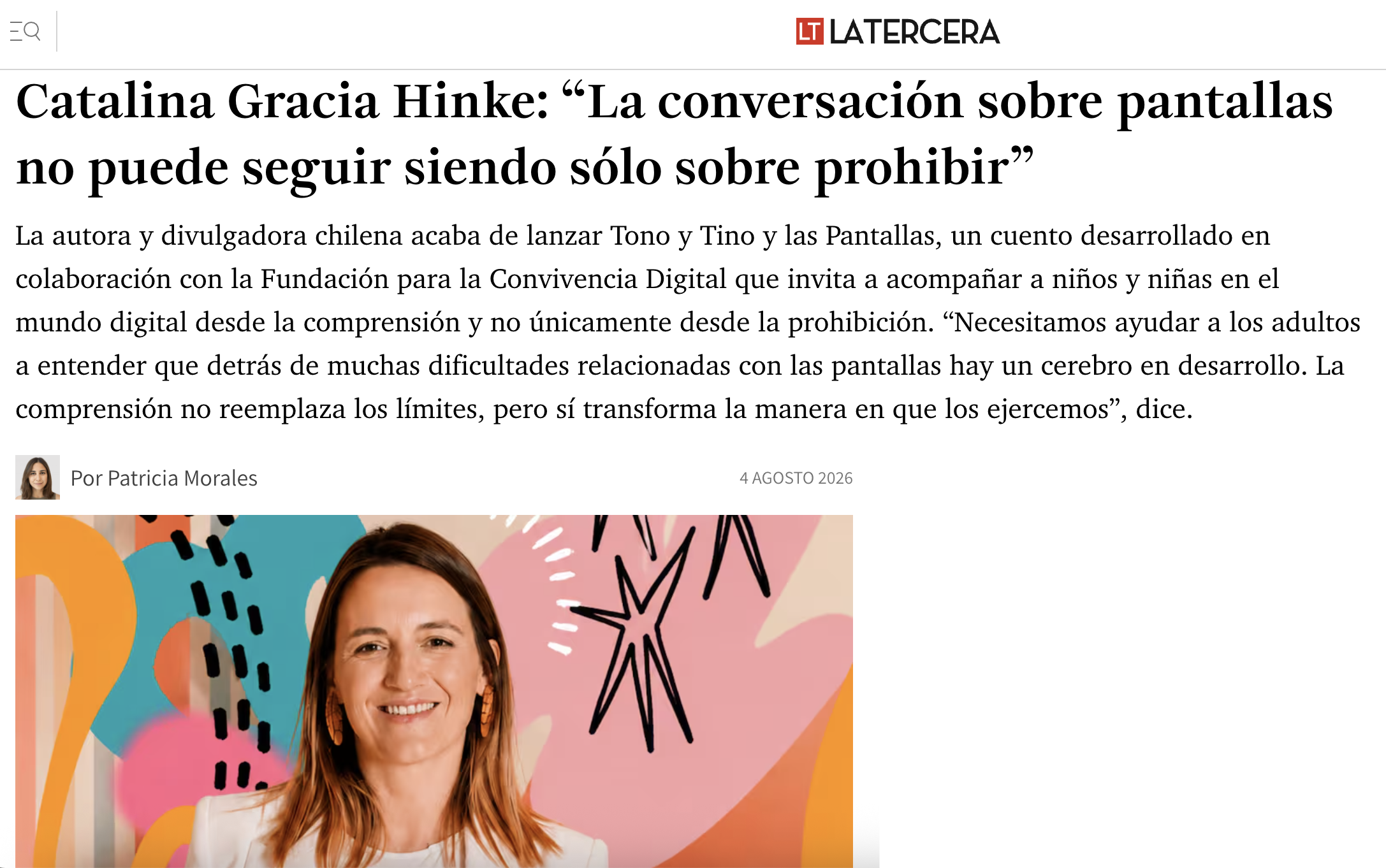Catalina Gracia Hinke entrevistada por Revista Paula: “La conversación sobre pantallas no puede seguir siendo sólo sobre prohibir”