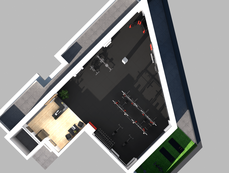 ROKK - bezpłatny projekt 3D studia treningowego