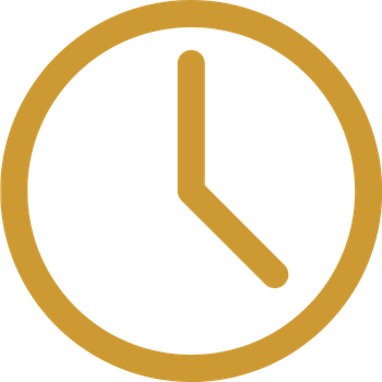 Gold clock icon