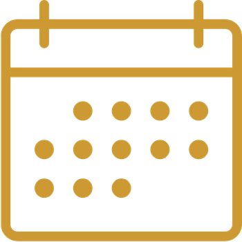 Gold calendar icon
