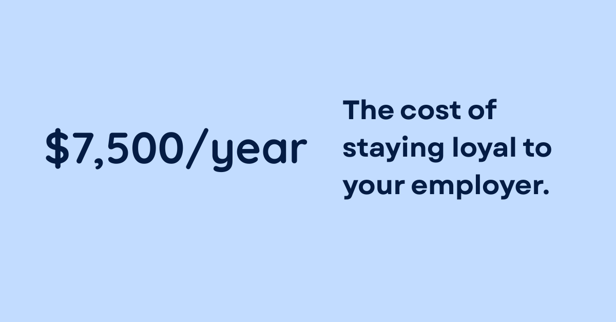 Loyalty doesn’t compound. Salary negotiations do.