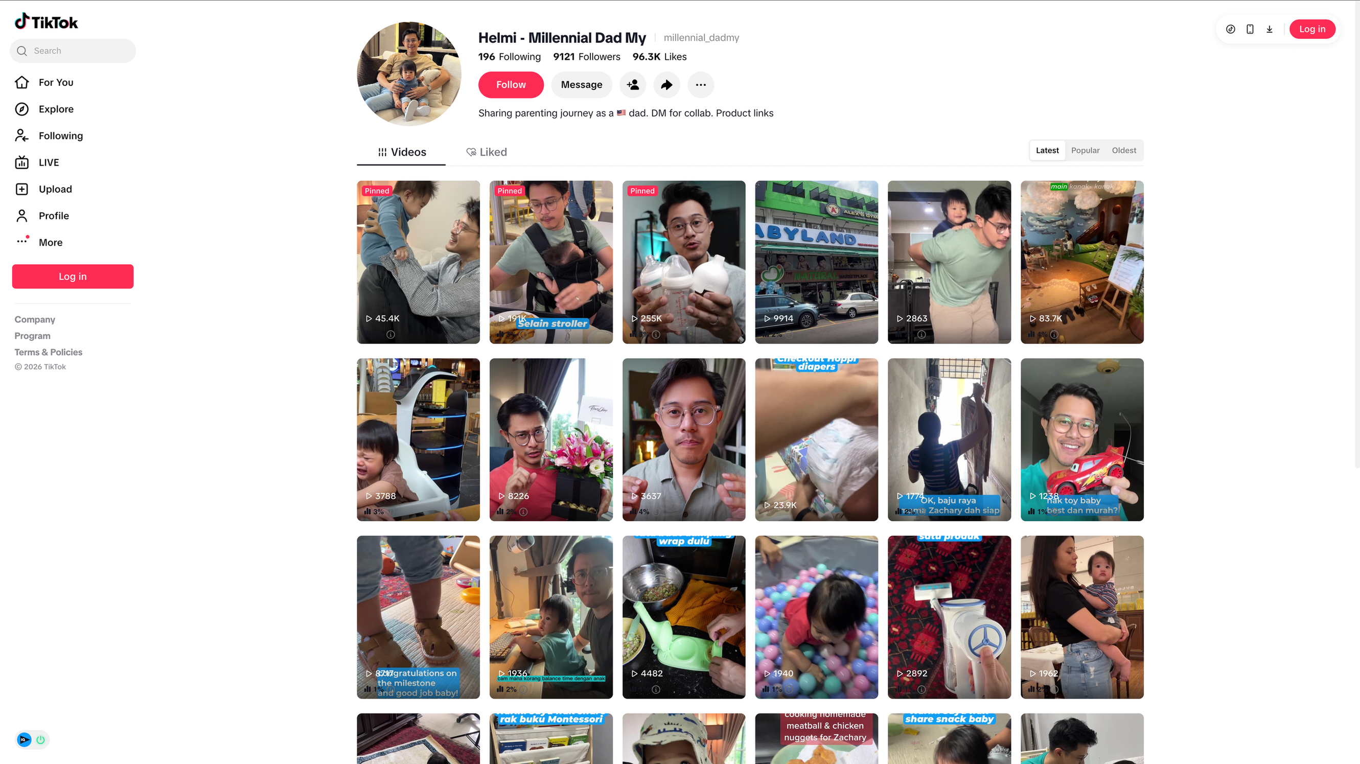 Helmi's parenting TikTok