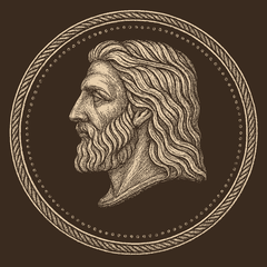 Zeus coin engraving