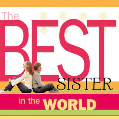 gift book cover with two sisters sitting together