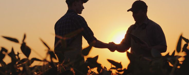 Farmers shaking hands
