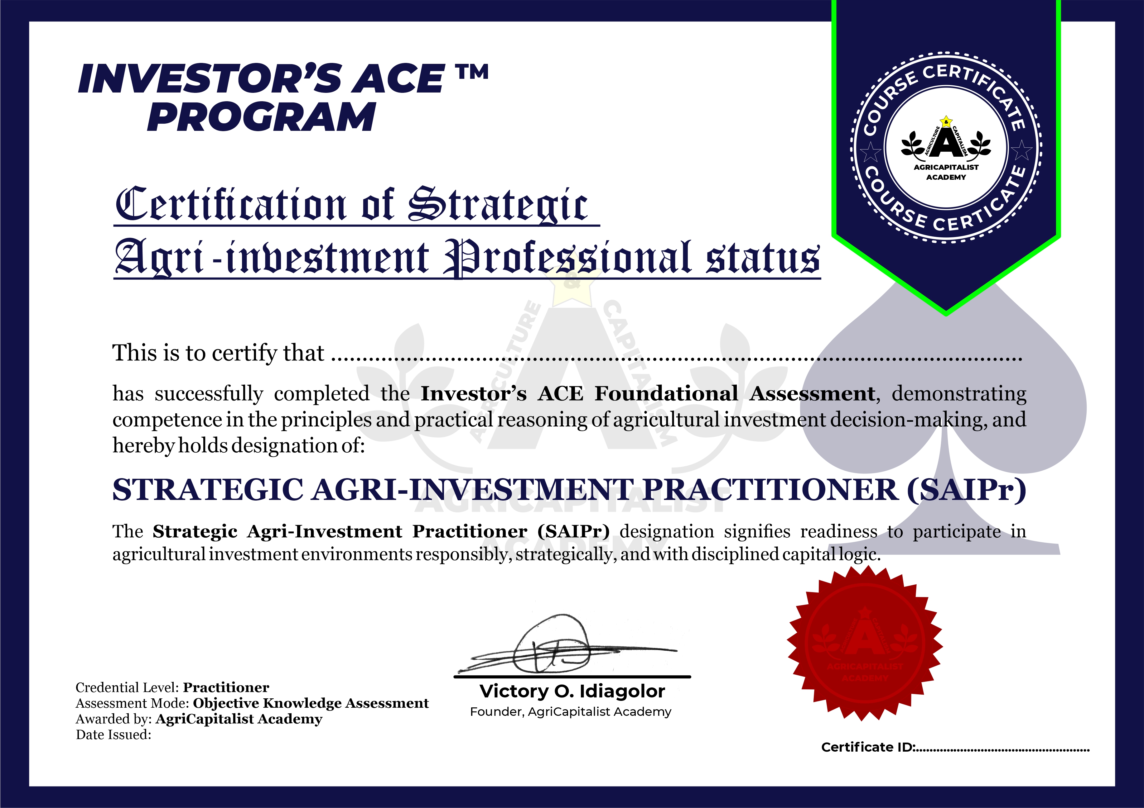 SAIPr Certificate Preview