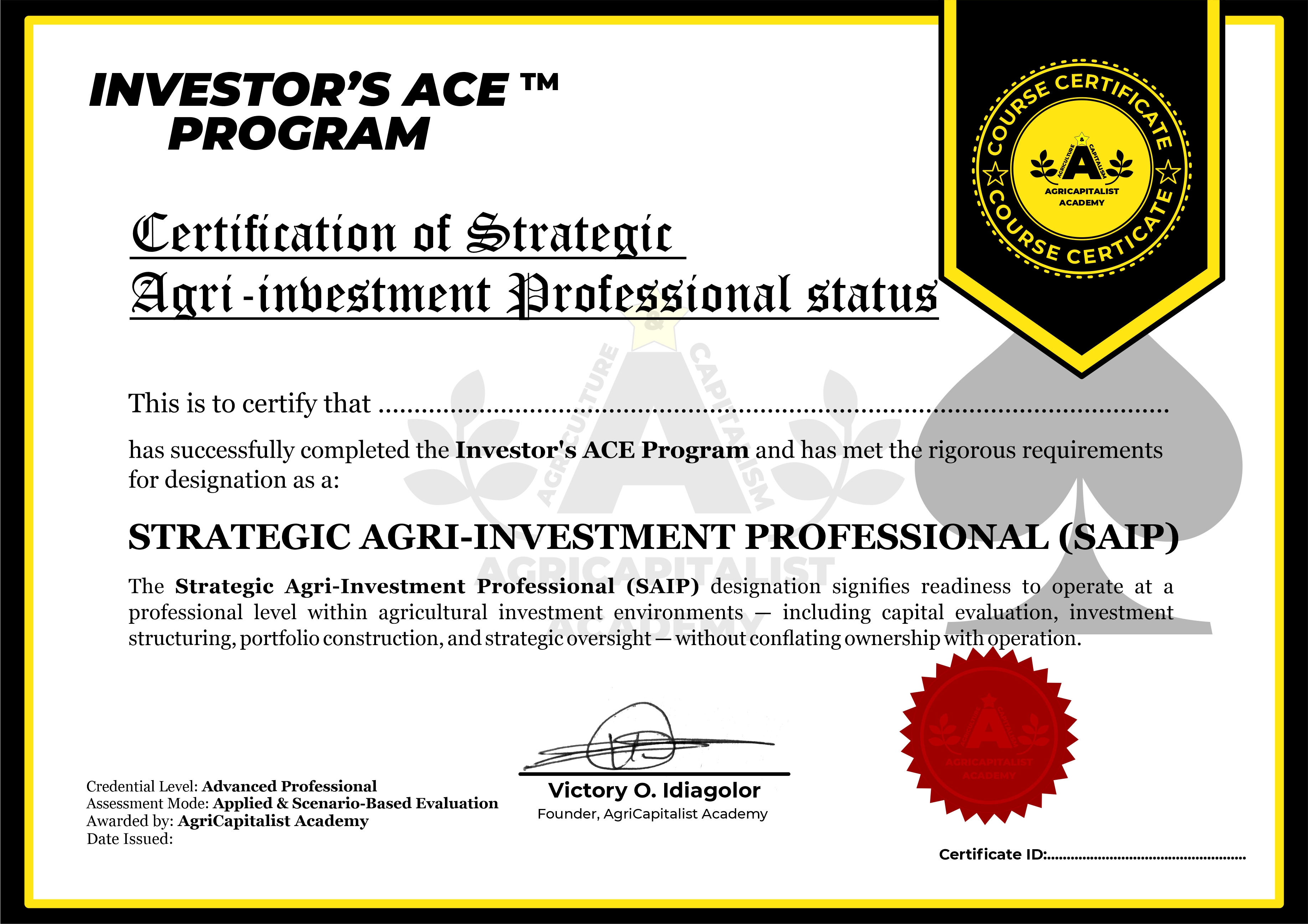 SAIP Certificate Preview