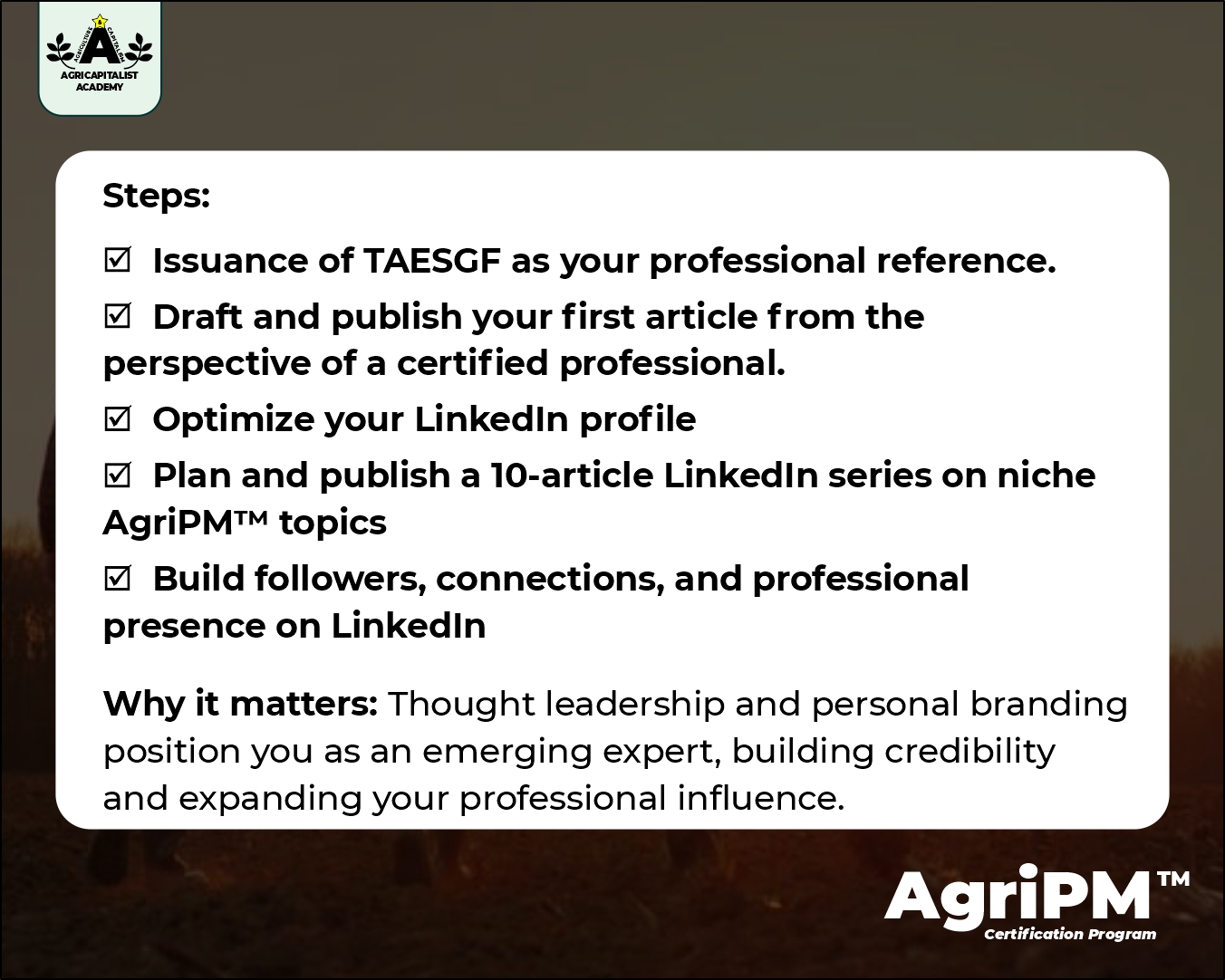 Certification Pathway