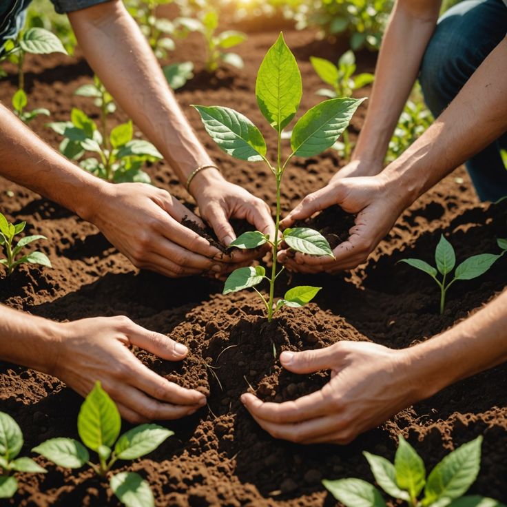 Group of agripreneurs planting together, demonstrating the AgriCapitalism model