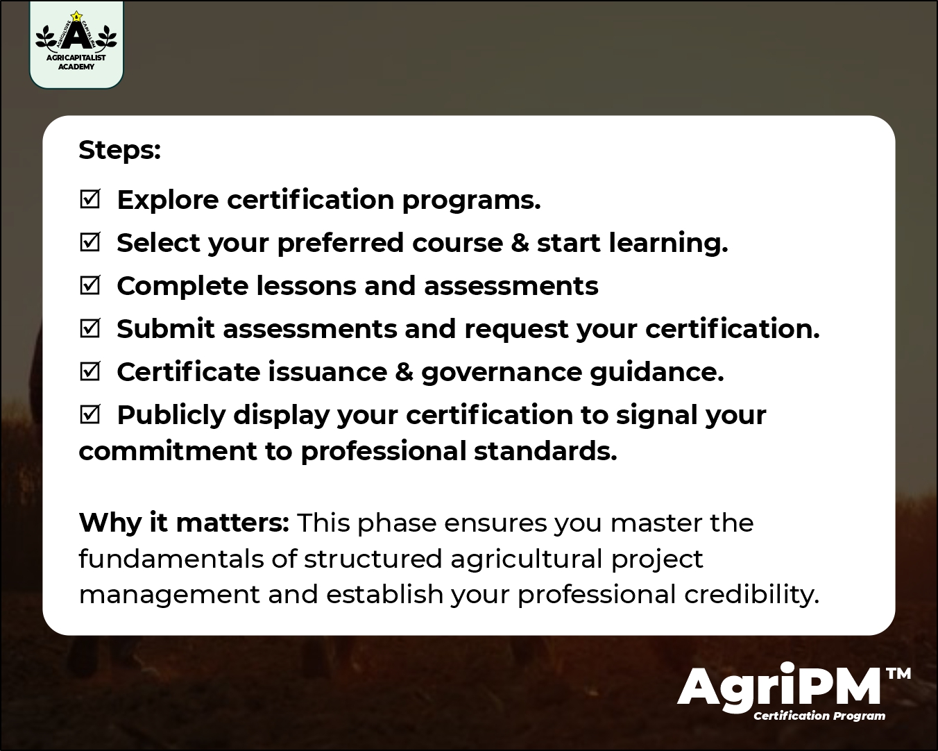 Certification Pathway