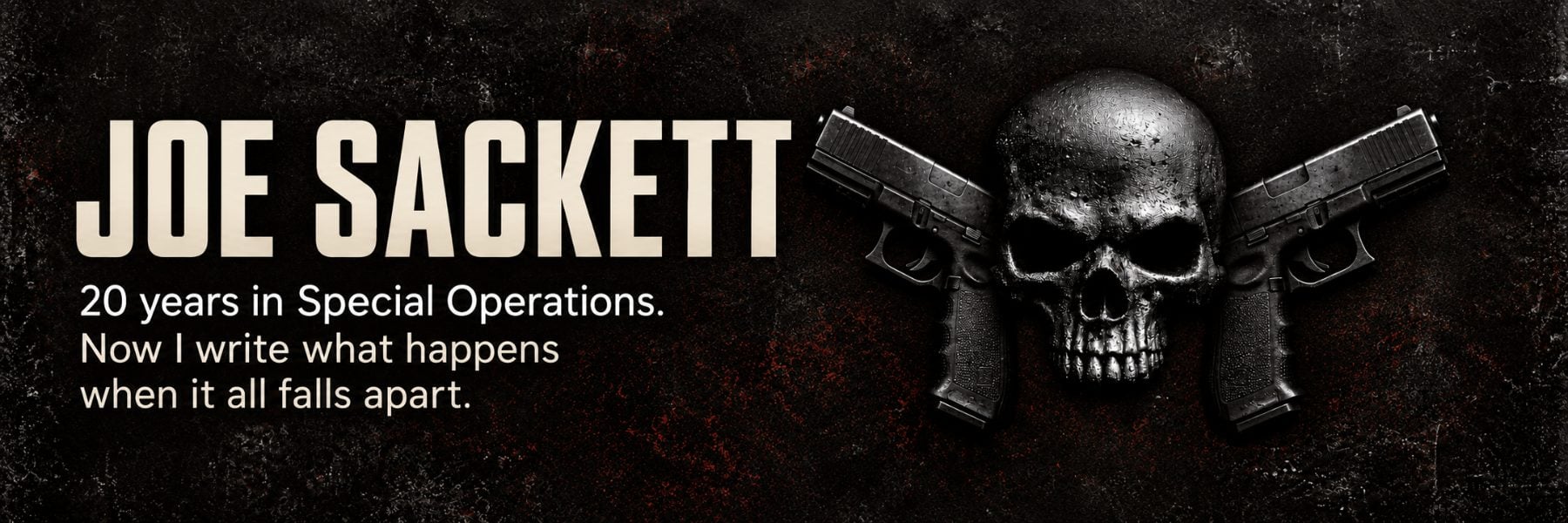 Joe Sackett. 20 years in Special Operations. Now I write what happens when it all falls apart.