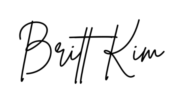 Cursive script that says Britt Kim