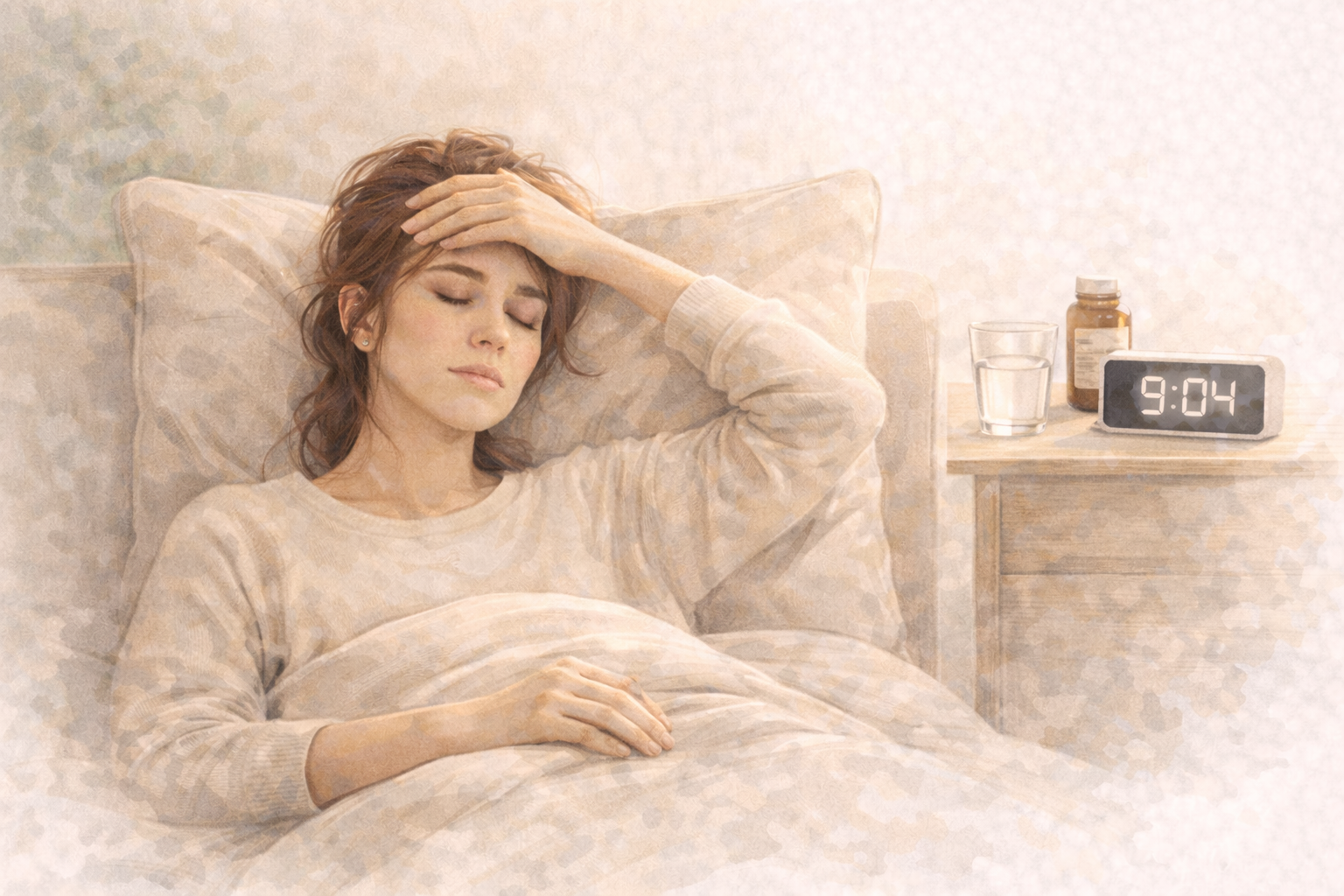 Illustrated wellness image representing low energy and the need for recovery when healthy  habits stop working