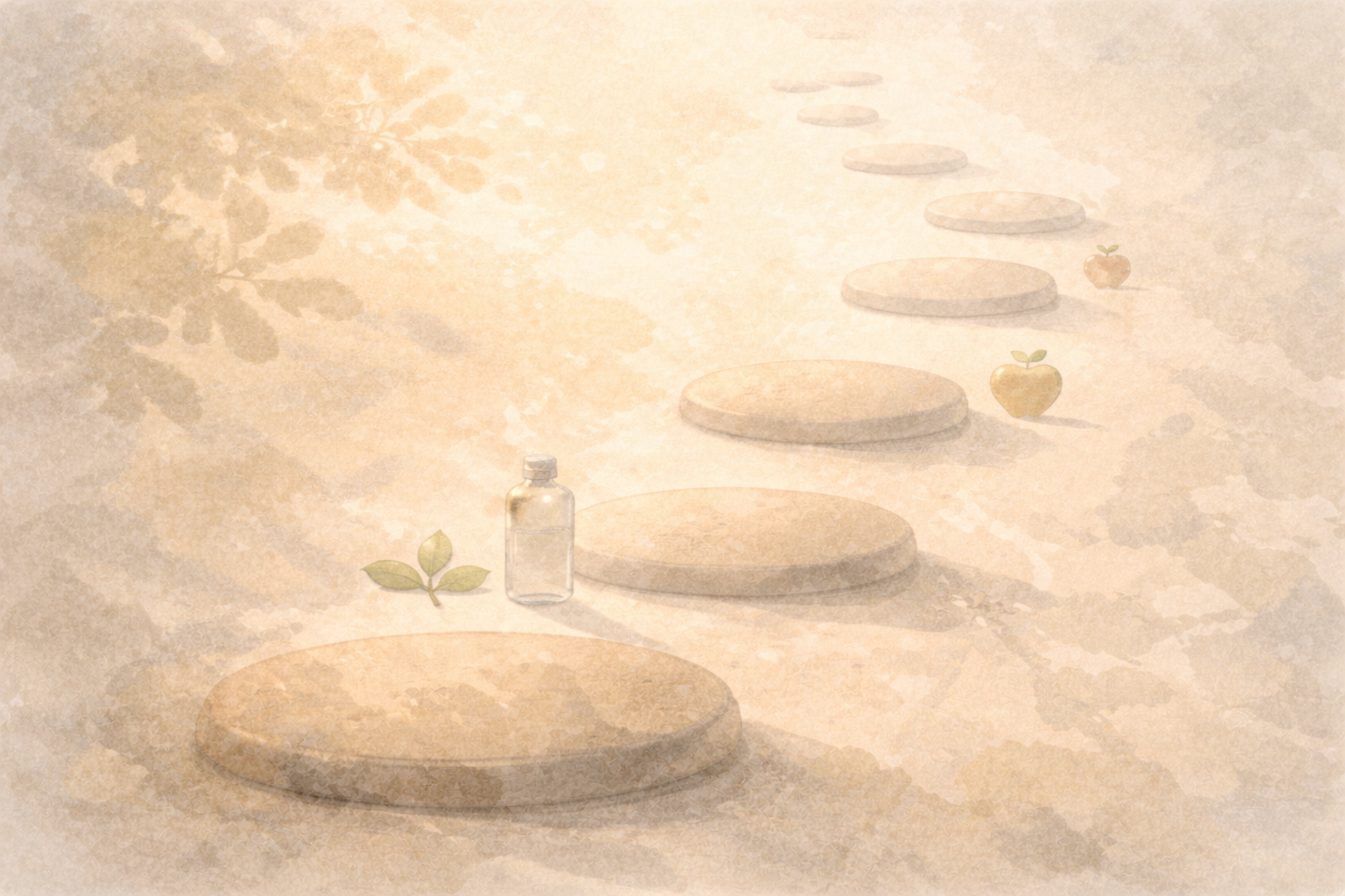 Minimal abstract wellness illustration representing simplicity and clarity when building healthy  routines