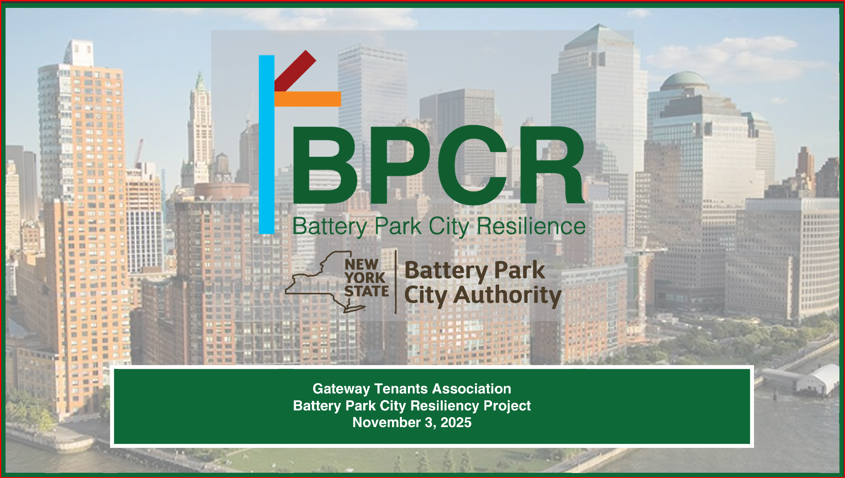 BPCA & GTA Resiliency Update