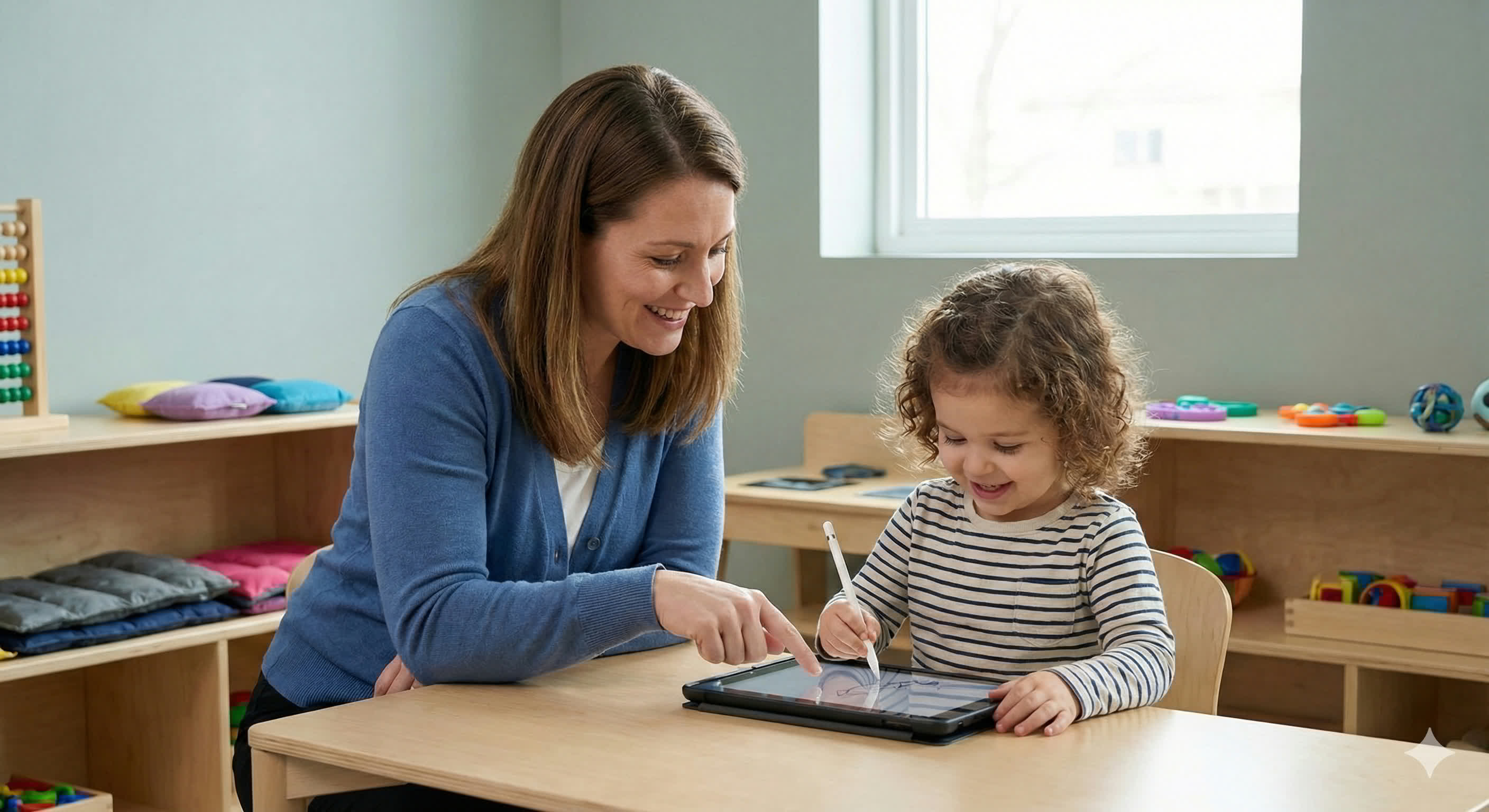 Happy mother and daughter are playing with construction blocks indoors at home holding toys and bonding with each other. Happiness and young family concept.