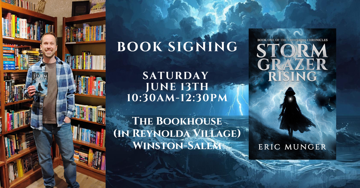 Author Eric Munger Book Signing Event June 13 2026 at The BookHouse in Winston-Salem