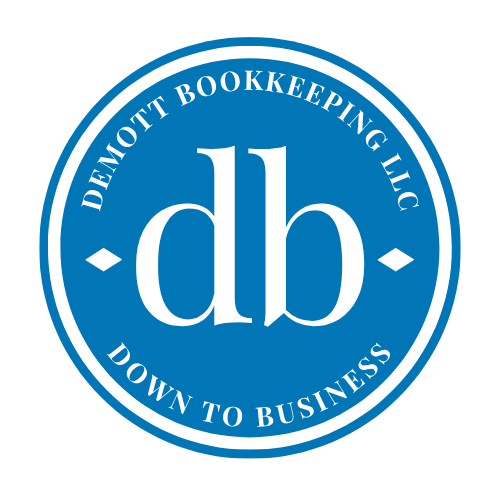 Honolulu Blue DeMott Bookkeeping Logo