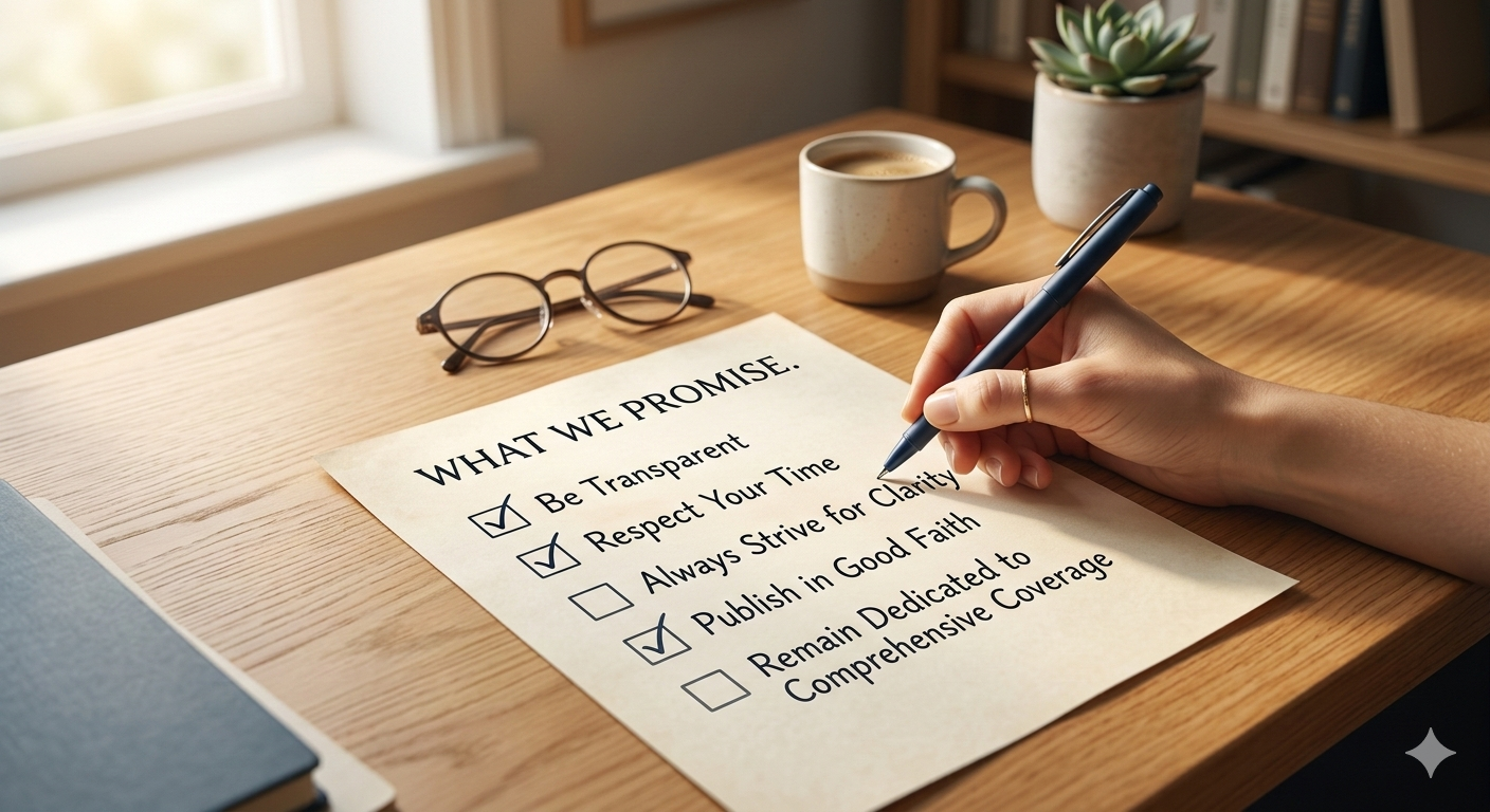 A close-up, high-angle shot of a person’s hand using a blue pen to check off items on a printed list titled 