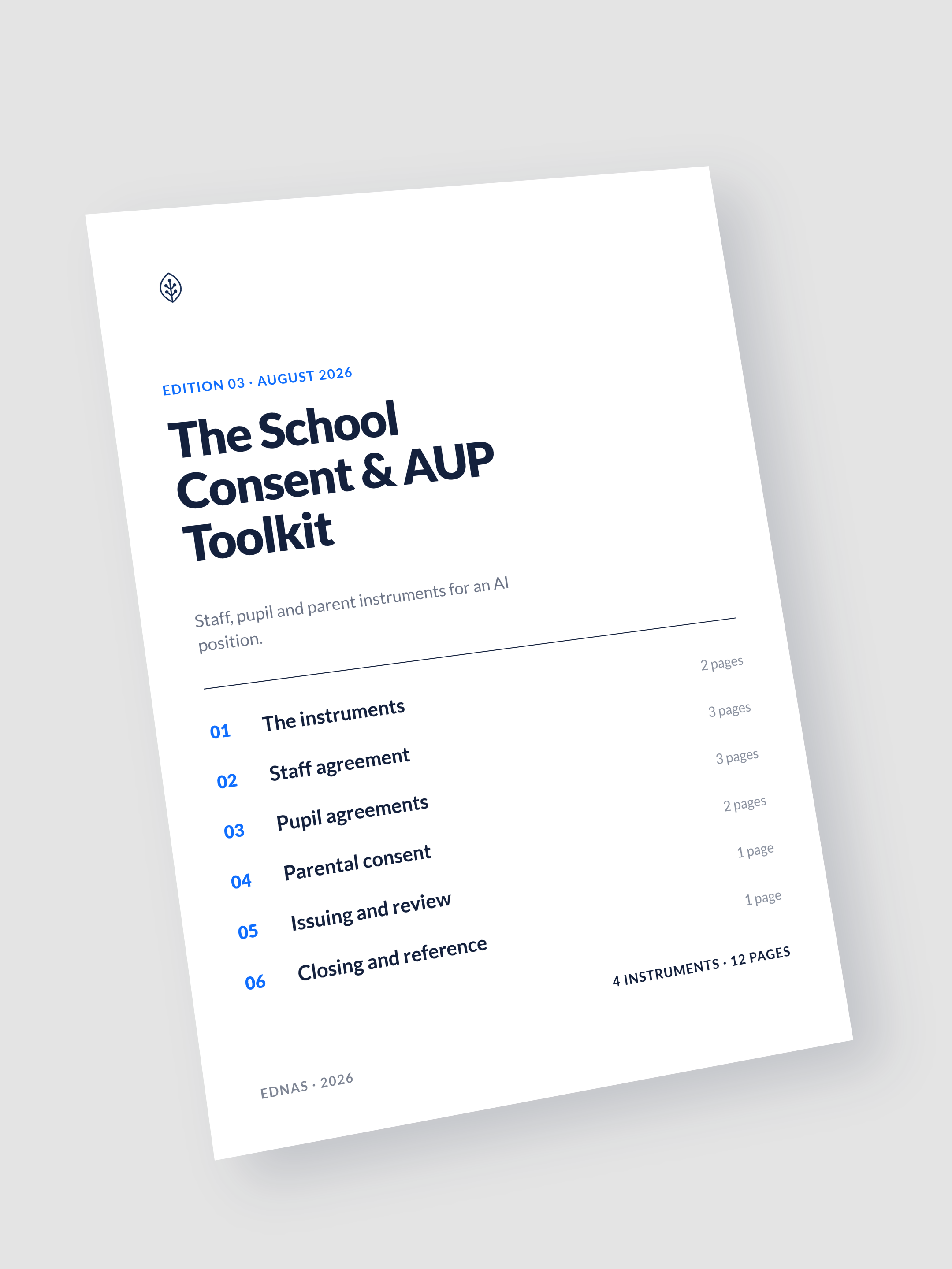 The School Consent and AUP Toolkit — Edition 03