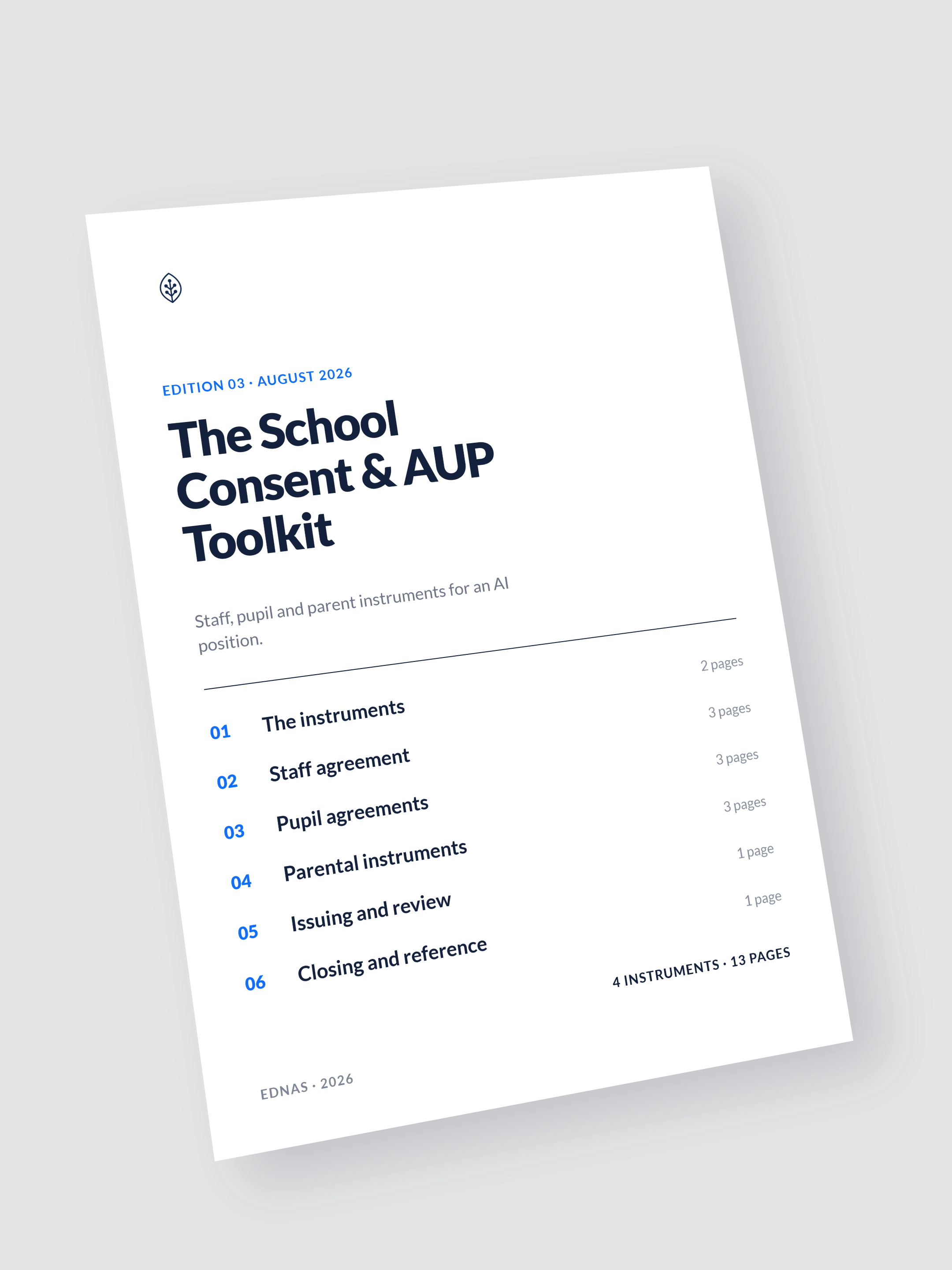 The School Consent and AUP Toolkit — Edition 03