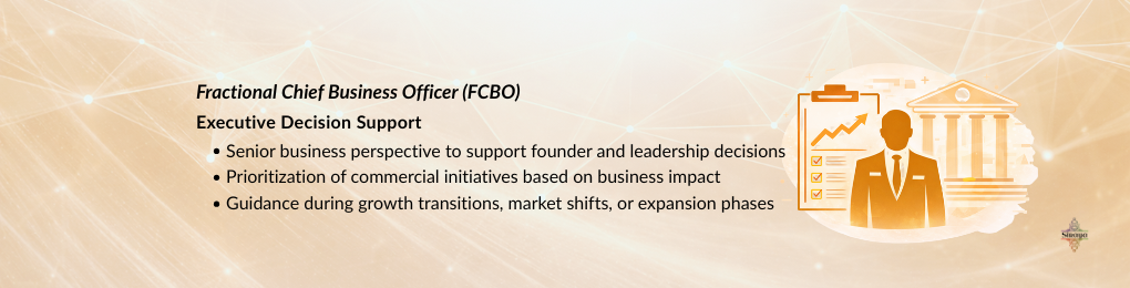 Executive decision support from a Fractional Chief Business Officer for founders navigating growth, expansion, and market transitions