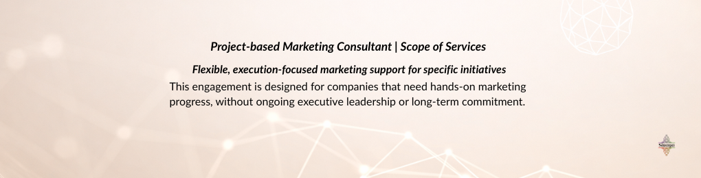 Project-based marketing consultant providing execution-focused marketing support for defined initiatives, including content, digital marketing, lead generation, and go-to-market execution.